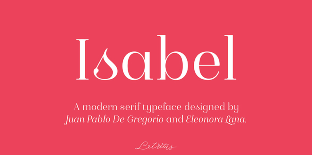 Best fonts for logos. Isabel