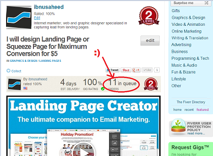 fiverr orders in queue