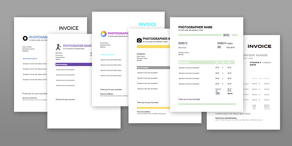 photography invoice