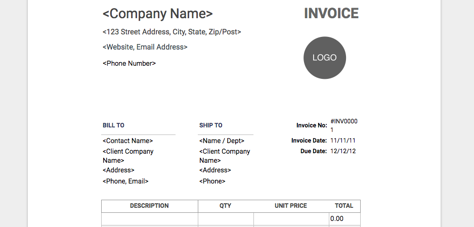 26+ Invoice Template On Google Docs Background * Invoice Template Ideas