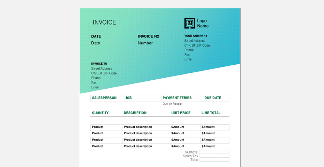 freelance invoice design template