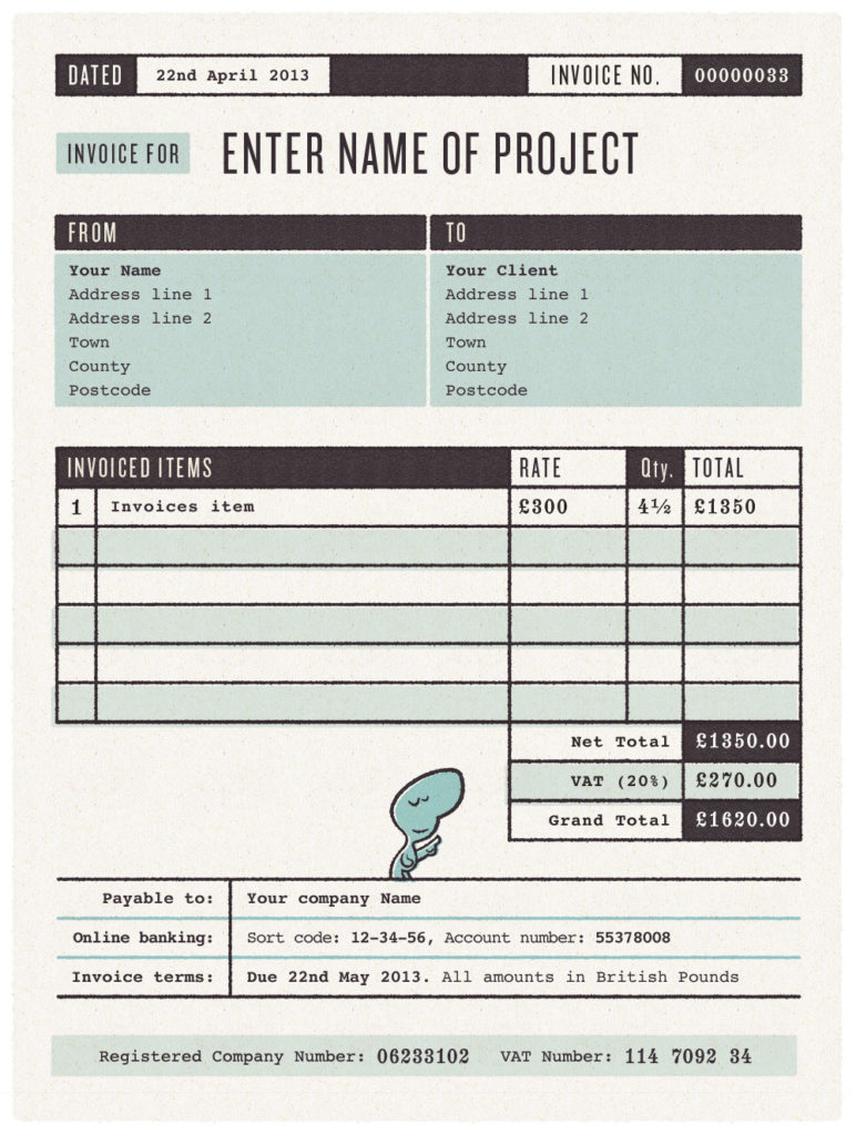 Graphic Design Invoice - Give it Character