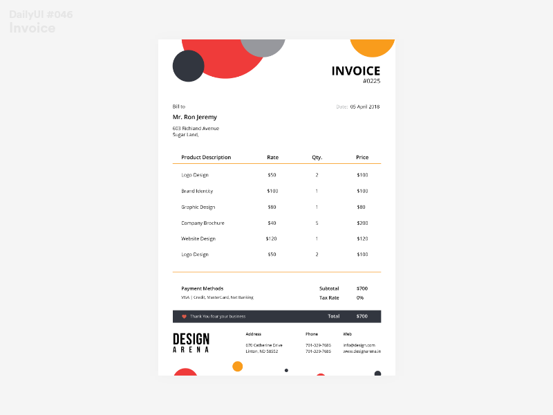 gfx artist invoice professional