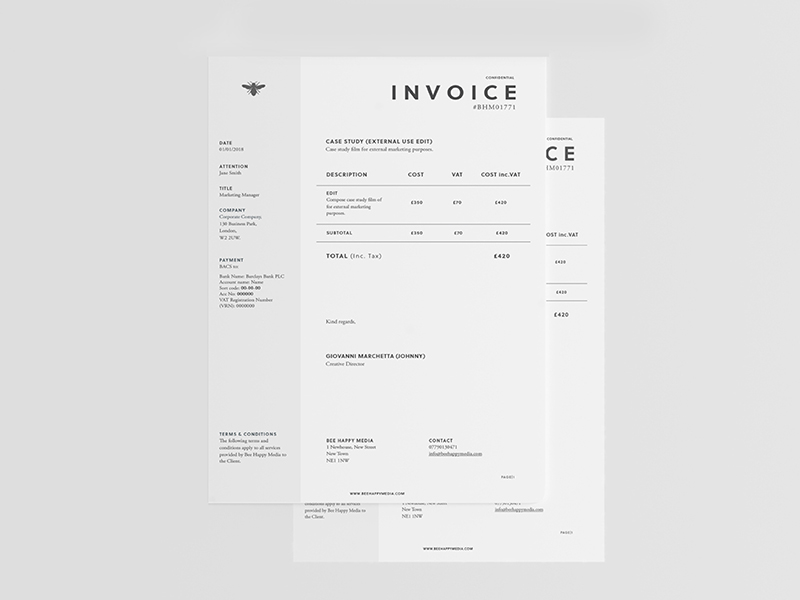 Graphic Design Invoice