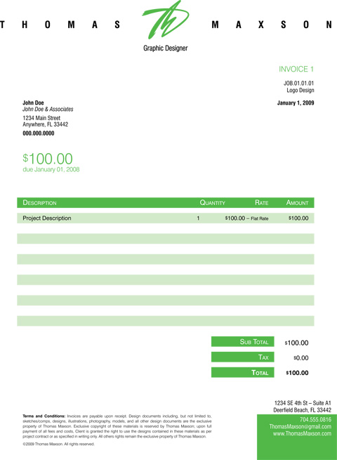 6 Free Graphic Design Invoice Templates and Examples to Inspire You