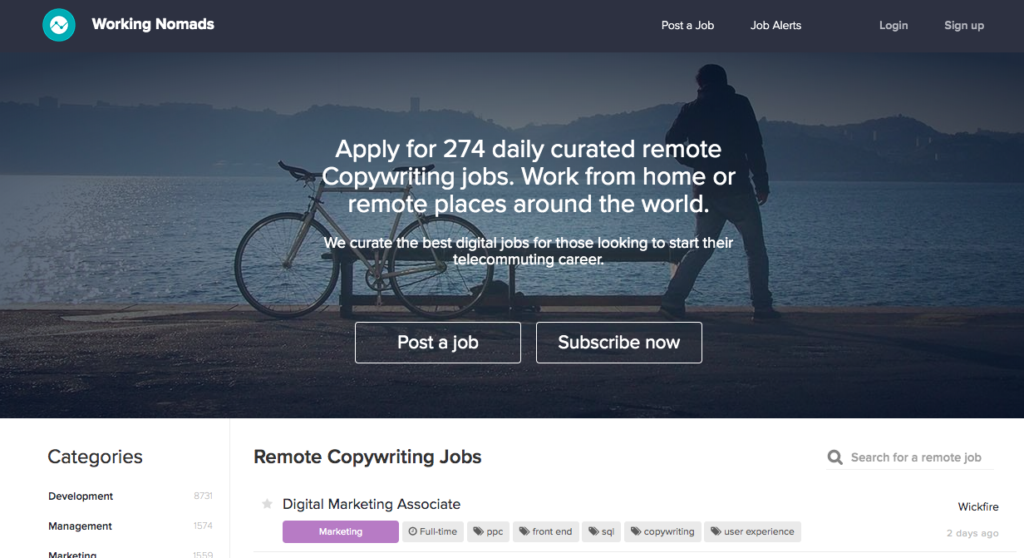 Remote Writing Jobs for Working Nomads