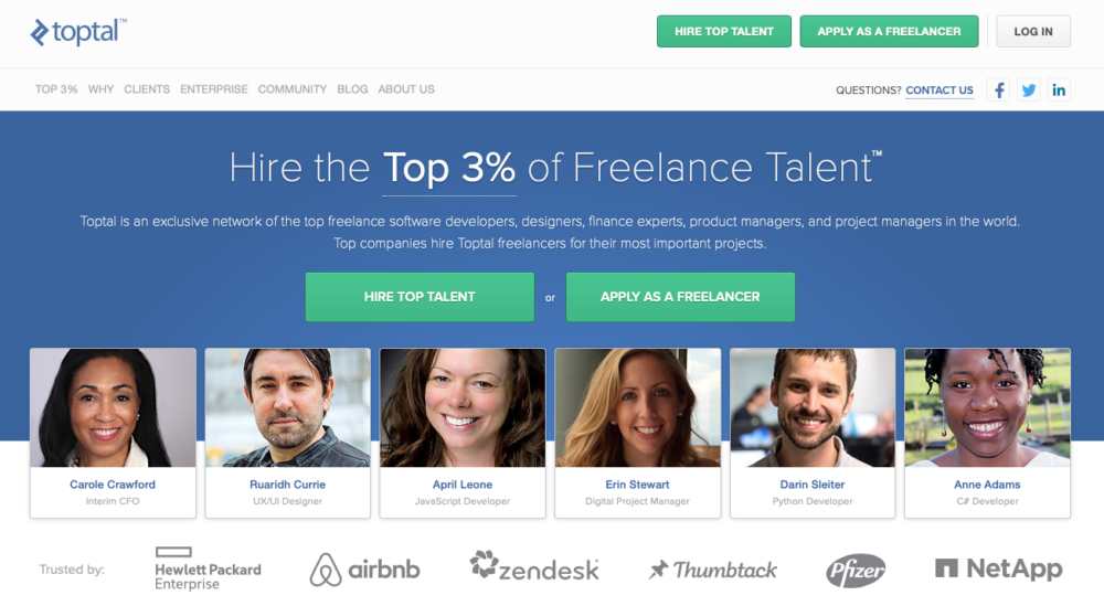 sites like fiverr - toptal