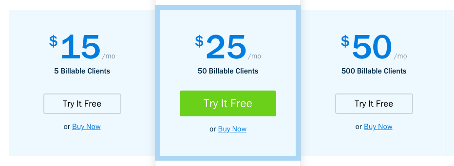 Freshbooks pricing plans
