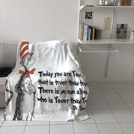 Dr. Seuss Inspired Soft Flannel Blanket