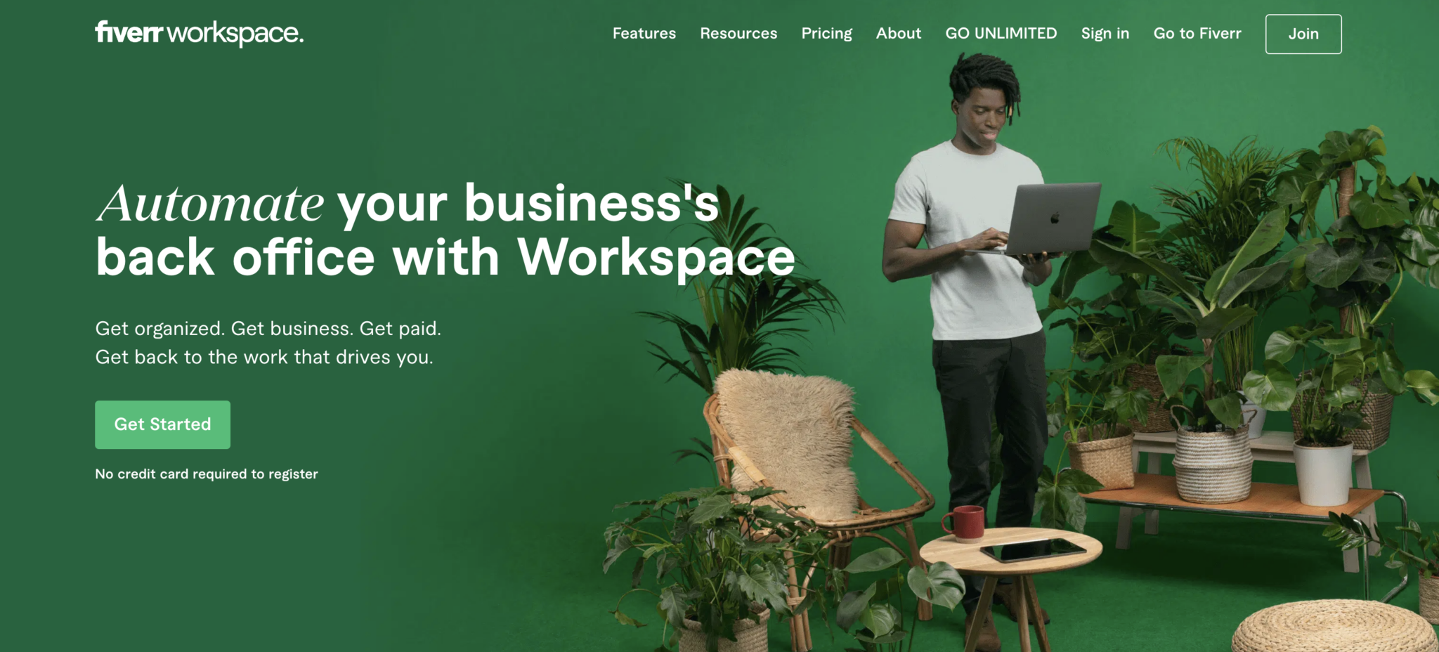 fiverr workspace homepage