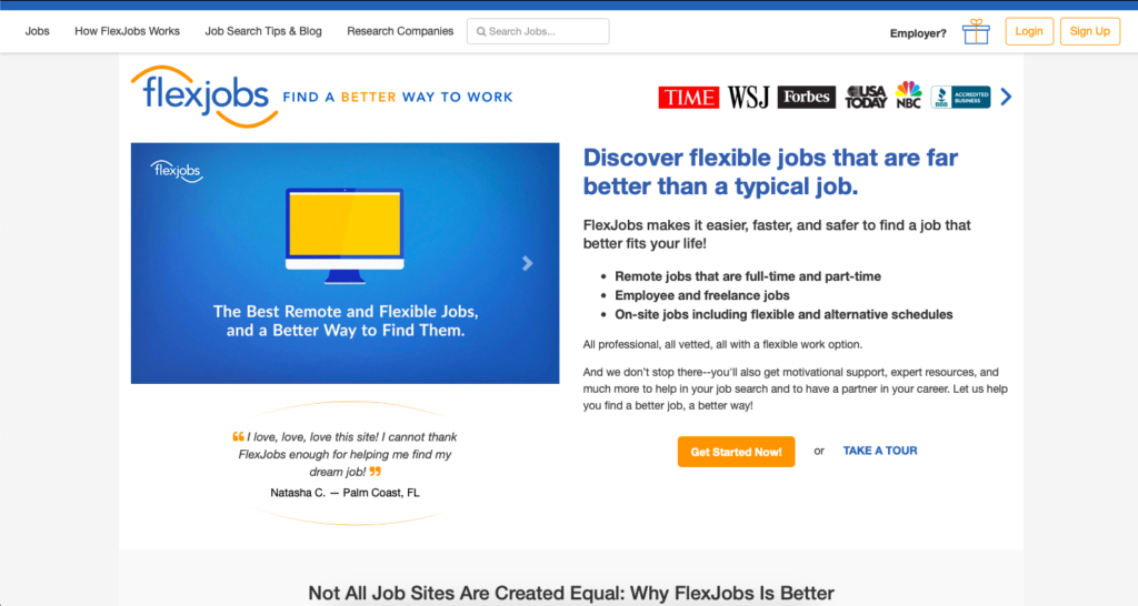 Get beginner freelance writing jobs on FlexJobs