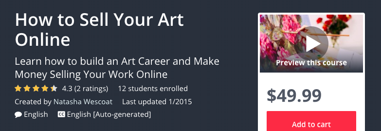 how to make money as an artist course example 2