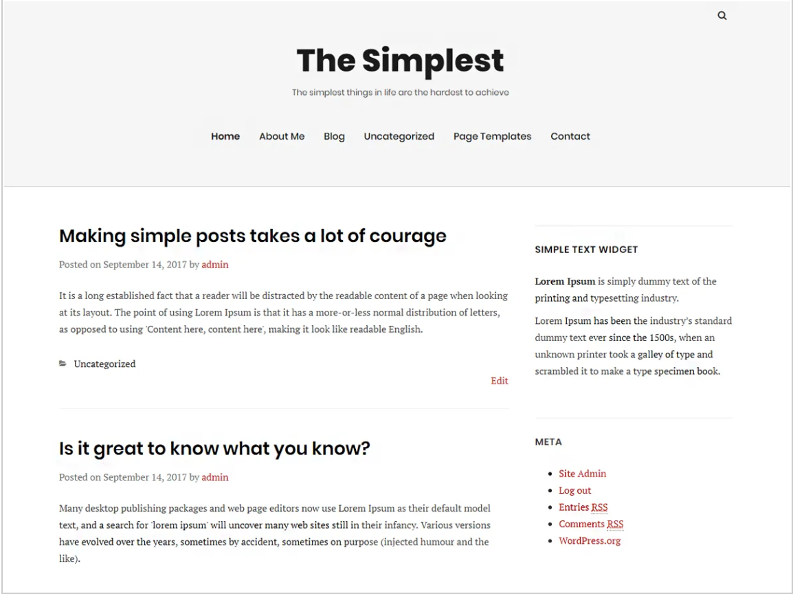 freelancer wordpress theme - the simplest