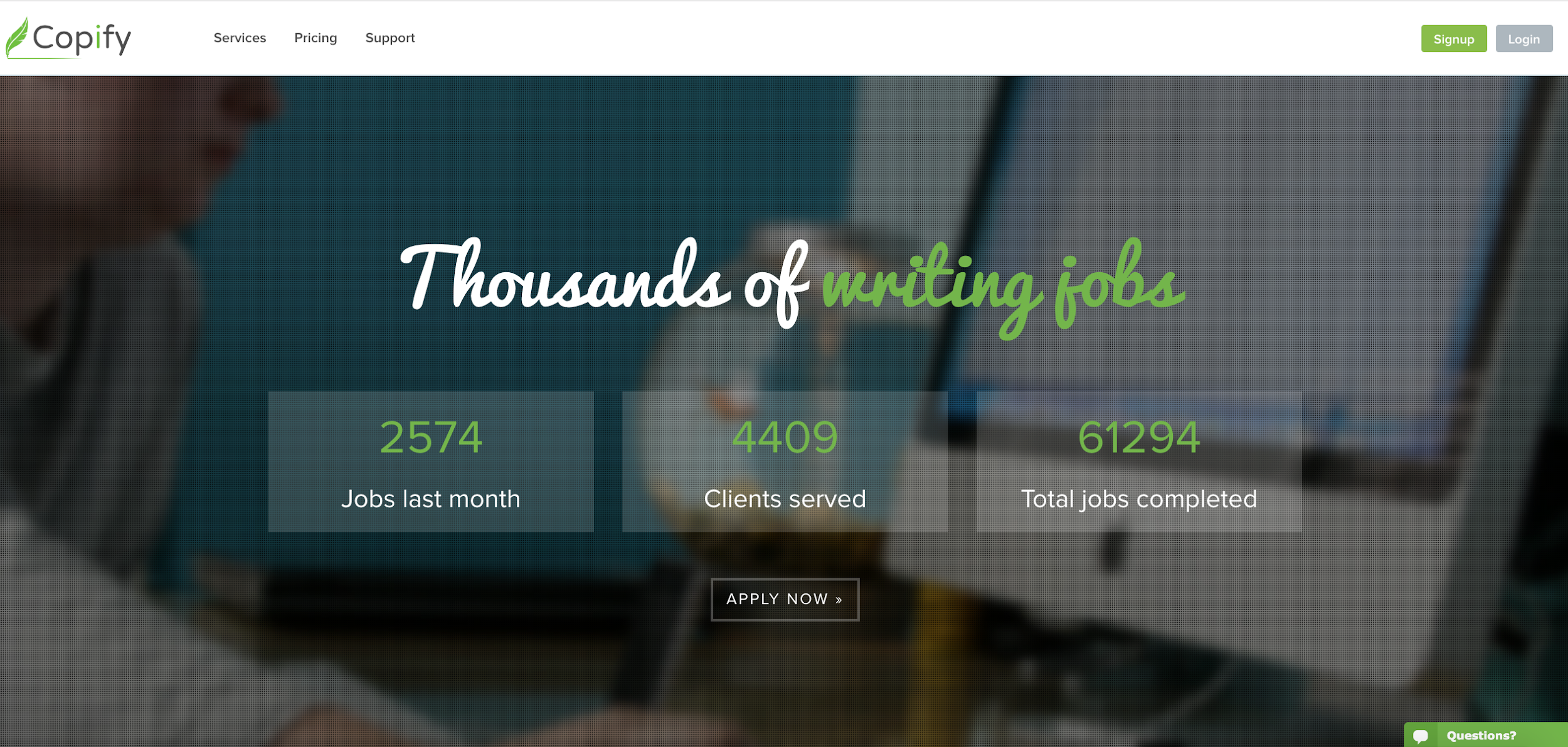 writing jobs sites - copify