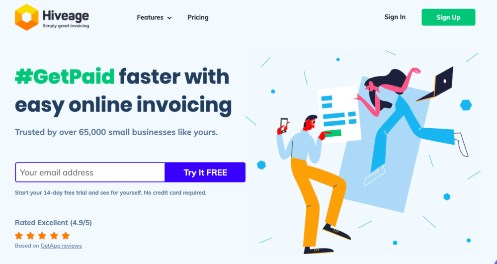 best invoicing for freelancers - hiveage