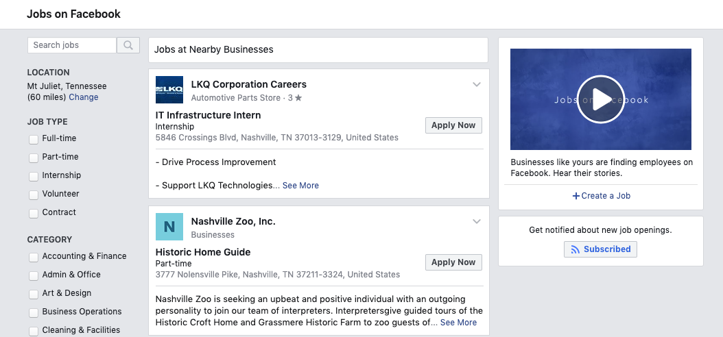 digital marketing jobs - facebook jobs