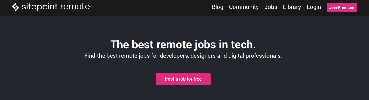 freelance web developer jobs - sitepoint jobs