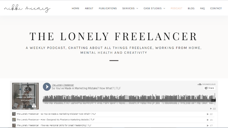 podcasts for freelancers- The Lonely Freelancer