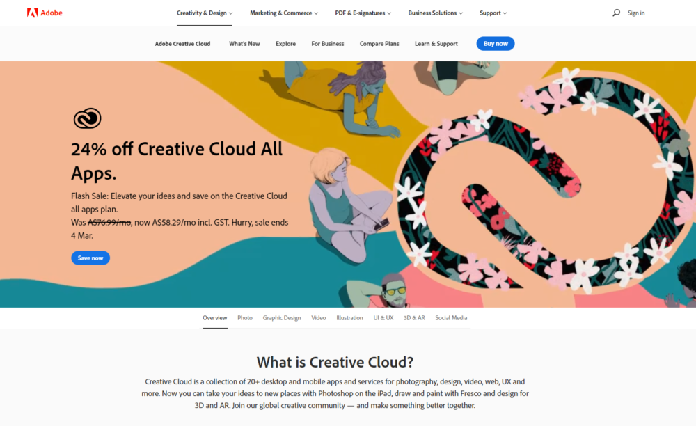 graphic design tools - creative cloud