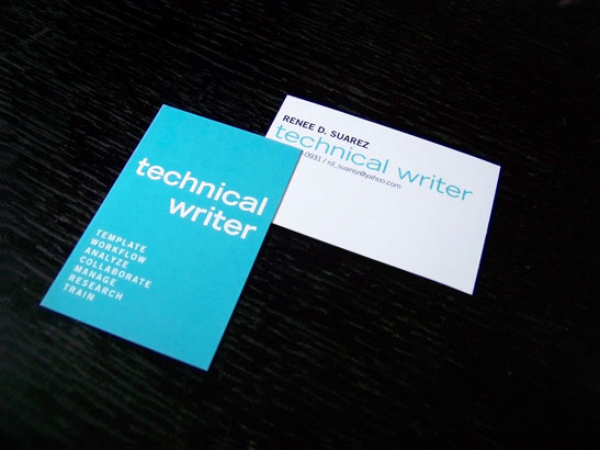 freelance writer business cards