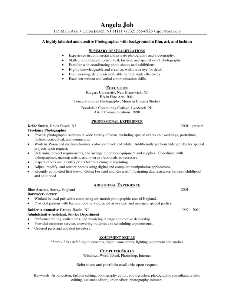  freelancer resume