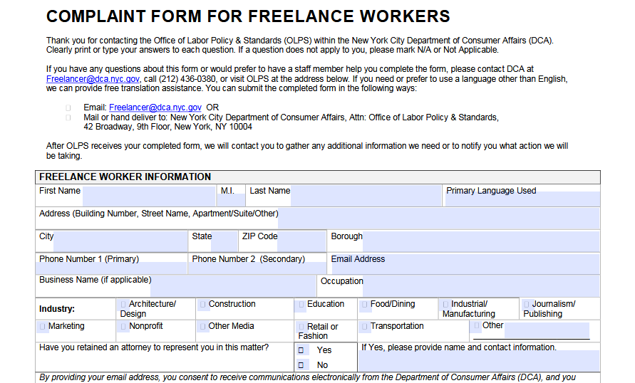 freelance isn't free act