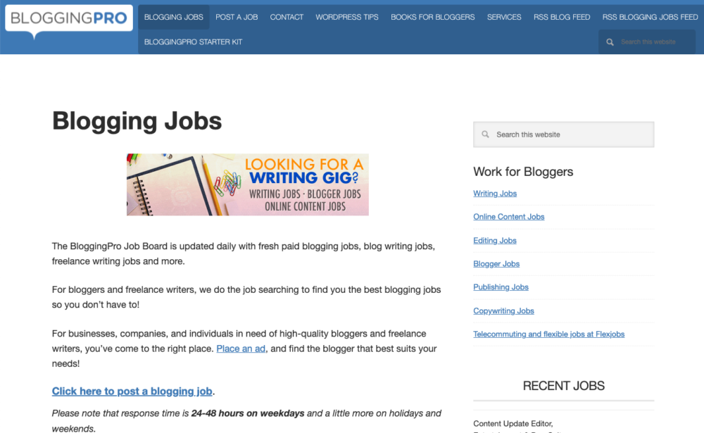 get paid to write - blogging pro