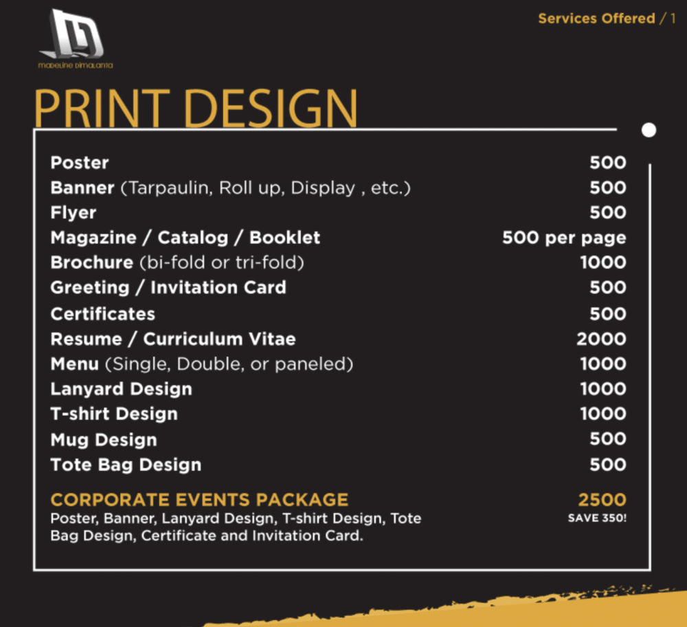 How To Create A Freelance Rate Card 8 Examples For Inspiration 