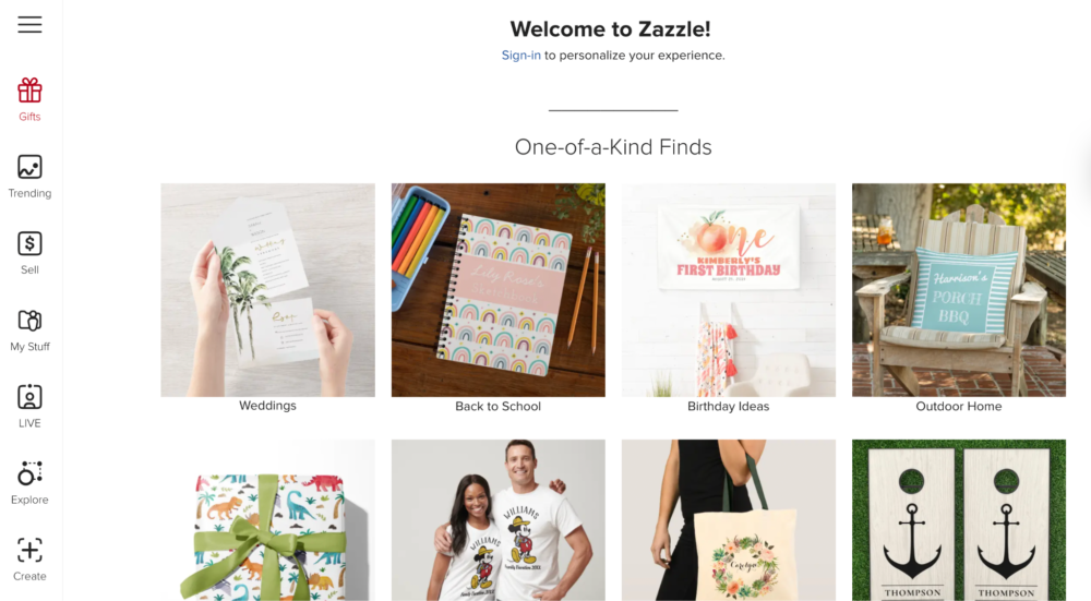 best print on demand sites for artists - zazzle
