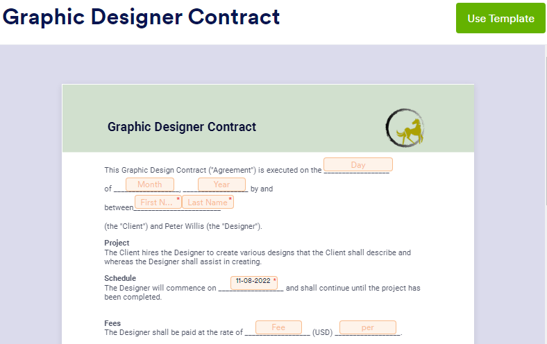 graphic design contract