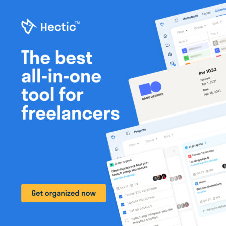 Advertisement: Hectic, The best all-in-one tool for freelancers.