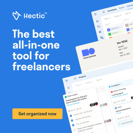 Advertisement: Hectic, the ultimate all-in-one tool for freelancers.