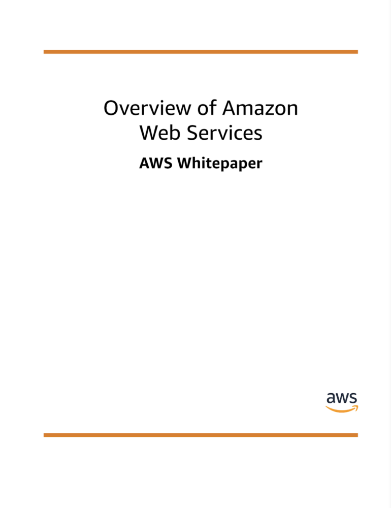 Document with title overview of amazon web services