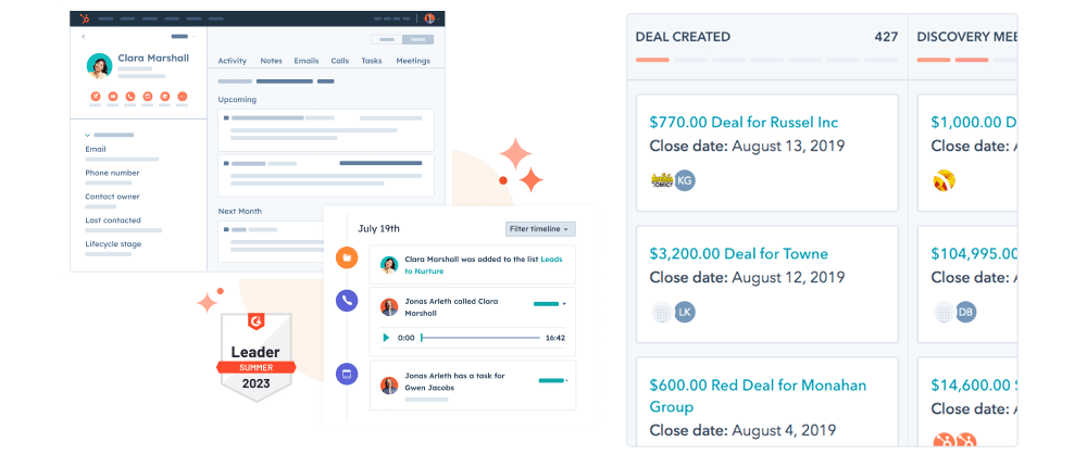 Hubspot CRM screenshot