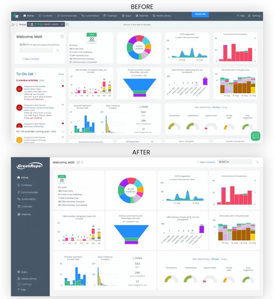 greenrope redesign ux ui