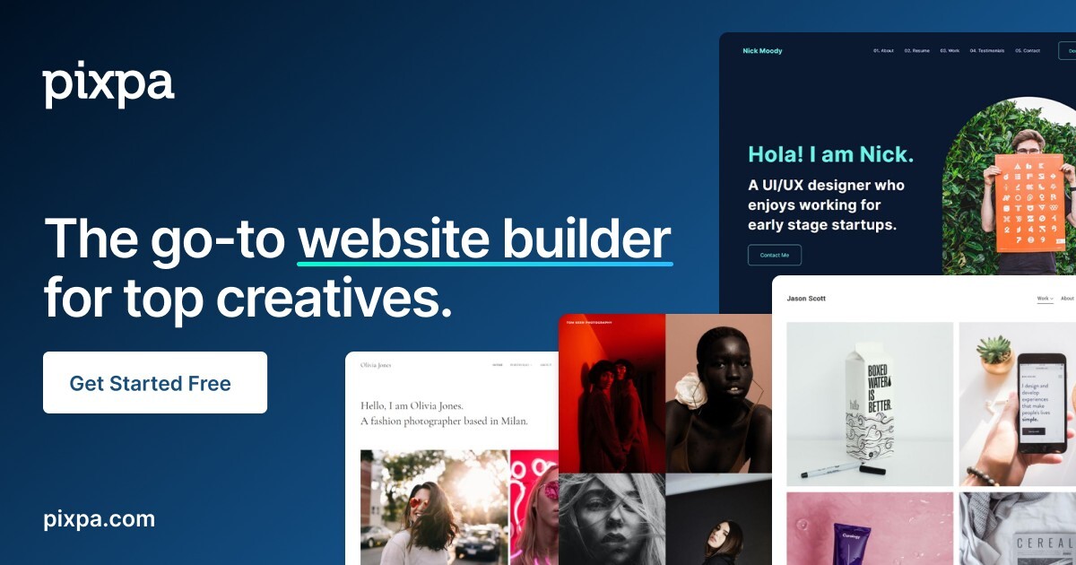 Pixpa Portfolio Website Builder